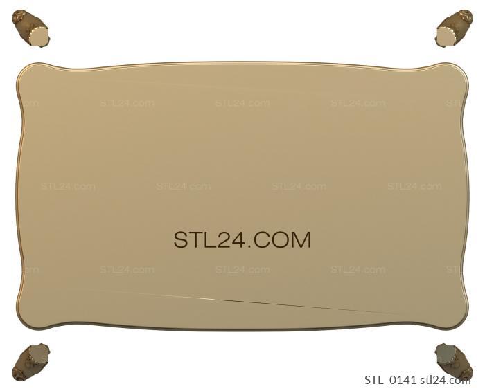 Tables (Ornate Console Table with Decorative Handles, STL_0141) 3D models for cnc